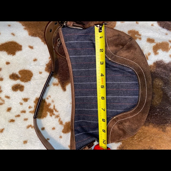 New Suede/Denim Coach Bag - Picture 4 of 12